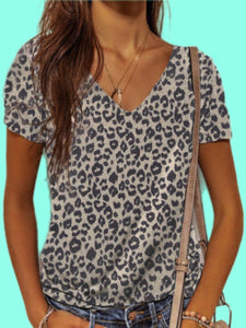 Leopard Print Short Sleeve Tee