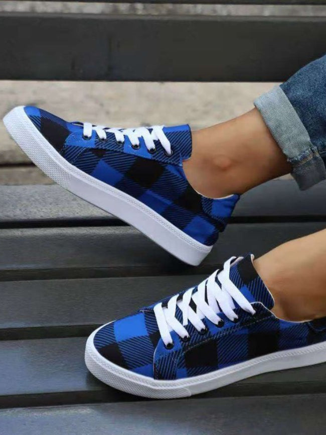 Blue Buffalo Plaid Sneakers