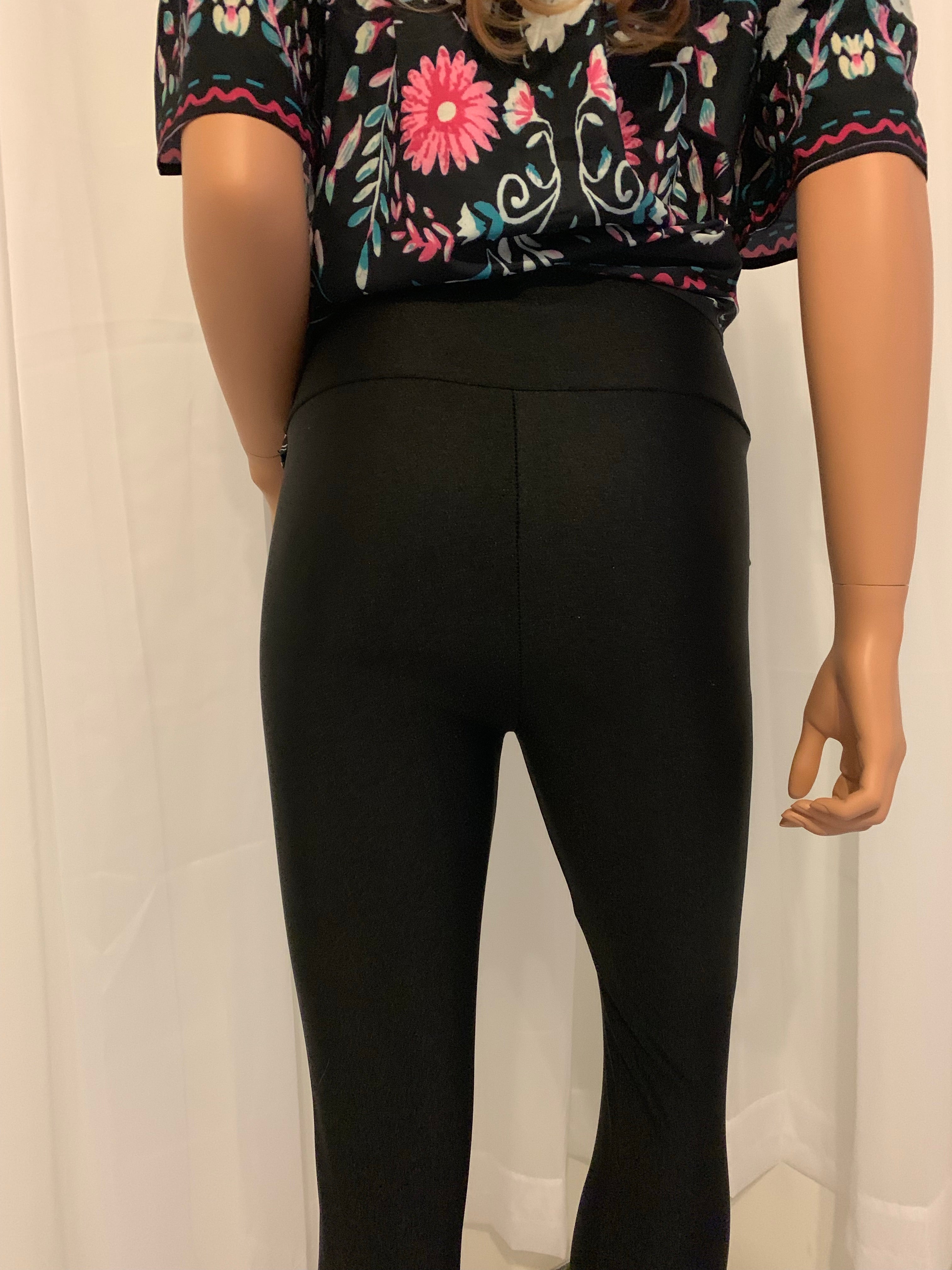 Black High Rise Tight Leggings with Waist Cincher