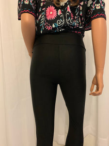 Black High Rise Tight Leggings with Waist Cincher