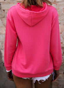 Pink Love Camo Hooded Sweatshirt
