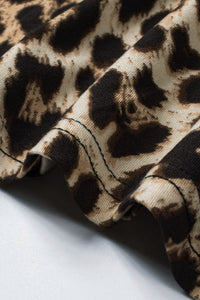 Black Raglan Sleeve Leopard Knit Top