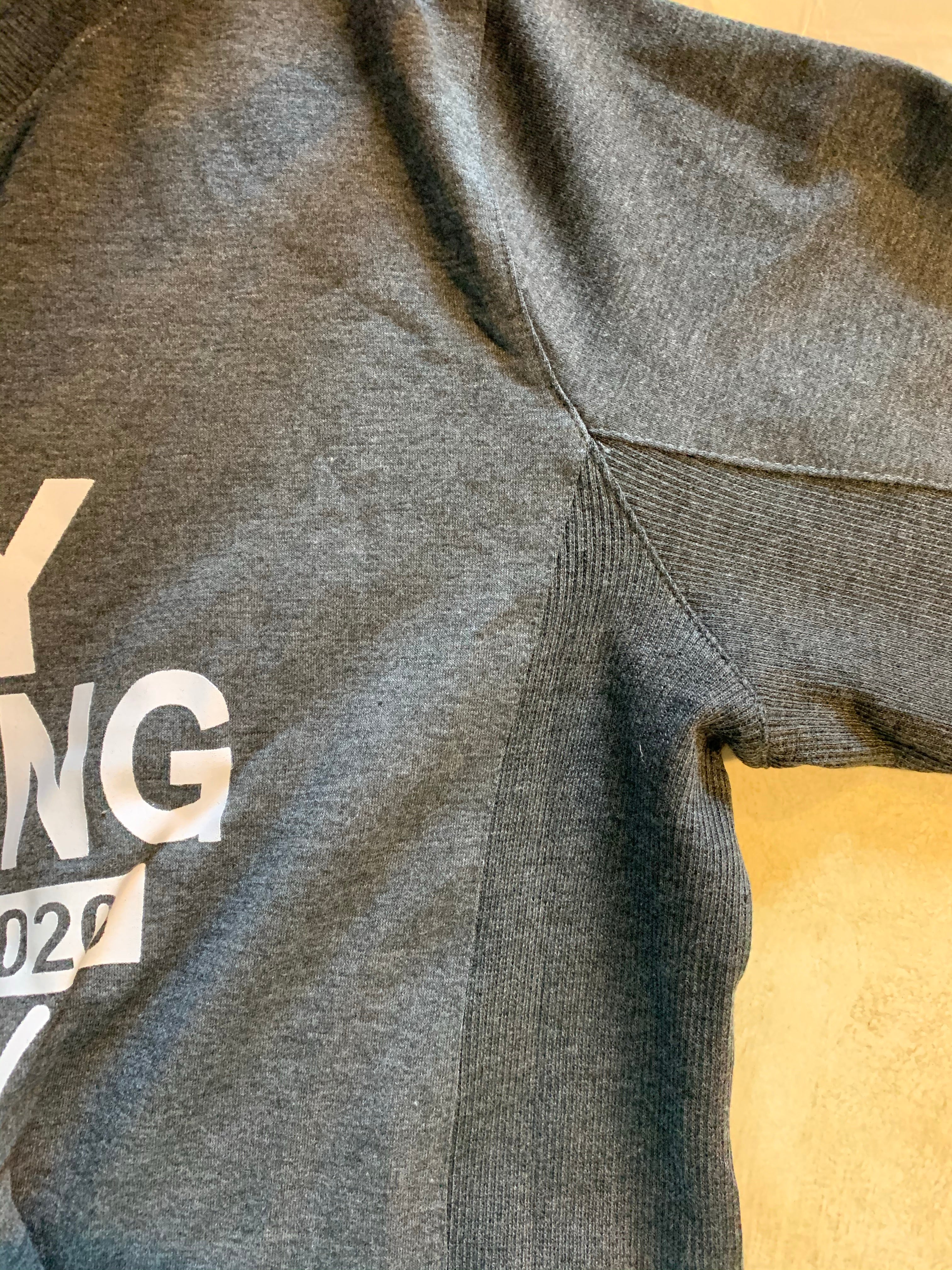 Charcoal “Day Drinking” Long Sleeve Cotton Knit Tee