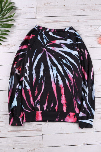 Black Pastel Splash Knit Pullover