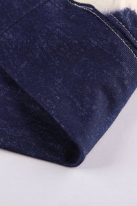 Navy/Cream Tie Dye Hooded Sweatshirt