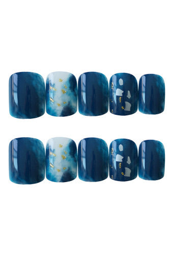 Ocean Navy Acrylic Nail Set