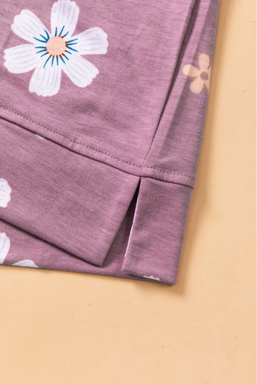 Rosy Pink Daisy Print T-shirt