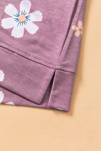Rosy Pink Daisy Print T-shirt