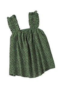 Green Mini Floral Smocked Flowy Tank
