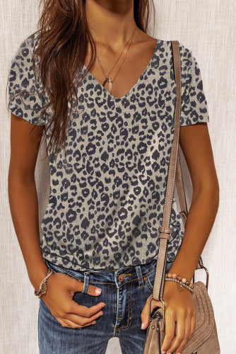 Leopard Print Short Sleeve Tee