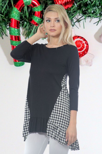 Black Houndstooth Tunic